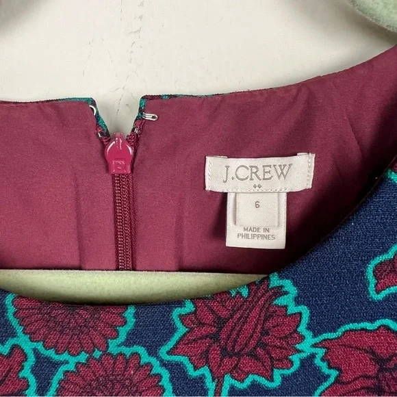 J Crew Short-sleeve Floral Printed Shift Dress 6 - Picture 4 of 8